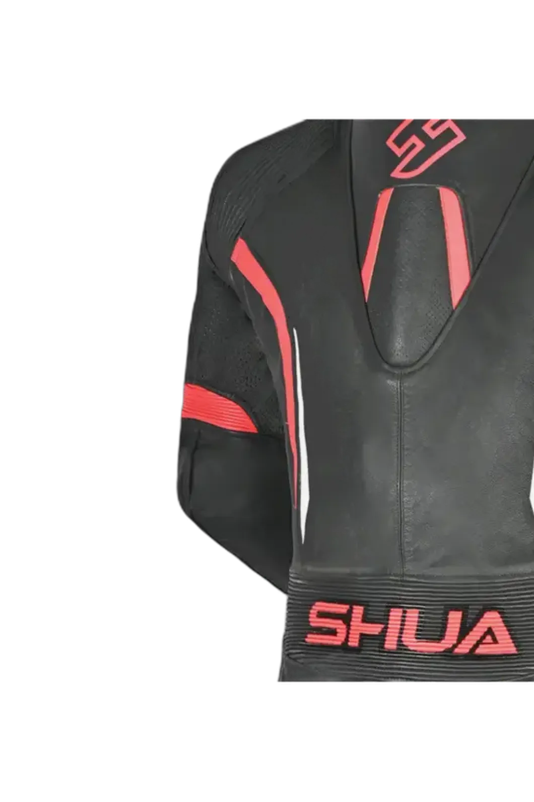 Shua Infinity Black Red 1PC Men's Leather Motorcycle Suits
