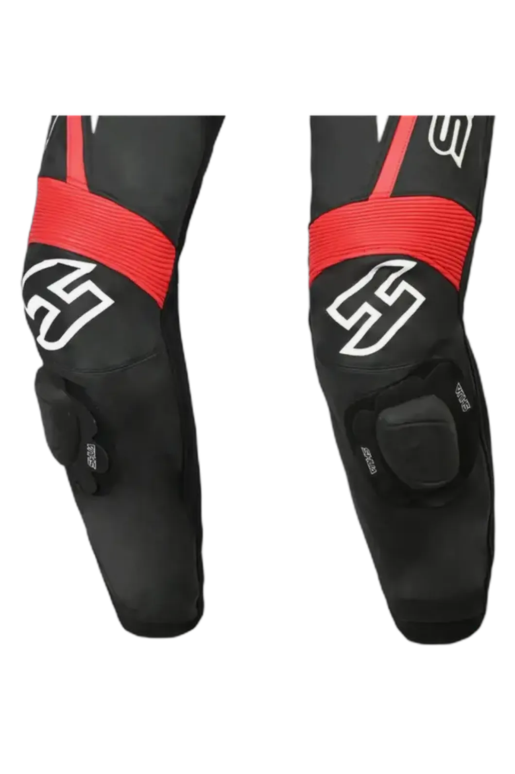 Shua Infinity Black Red 1PC Men's Leather Motorcycle Suits
