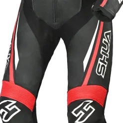 Shua Infinity Black Red 1PC Men's Leather Motorcycle Suits