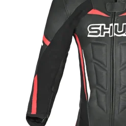 Shua Infinity Black Red 1PC Men's Leather Motorcycle Suits