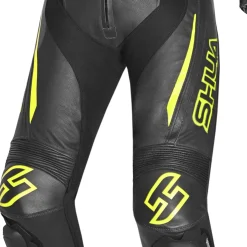 Shua Infinity Black Yellow/Flu 1PC Men's Leather Motorcycle Suits