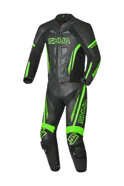 Shua Infinity 2-Piece Motorcycle Suit Black/Green