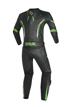 Shua Infinity 2-Piece Motorcycle Suit Black/Green