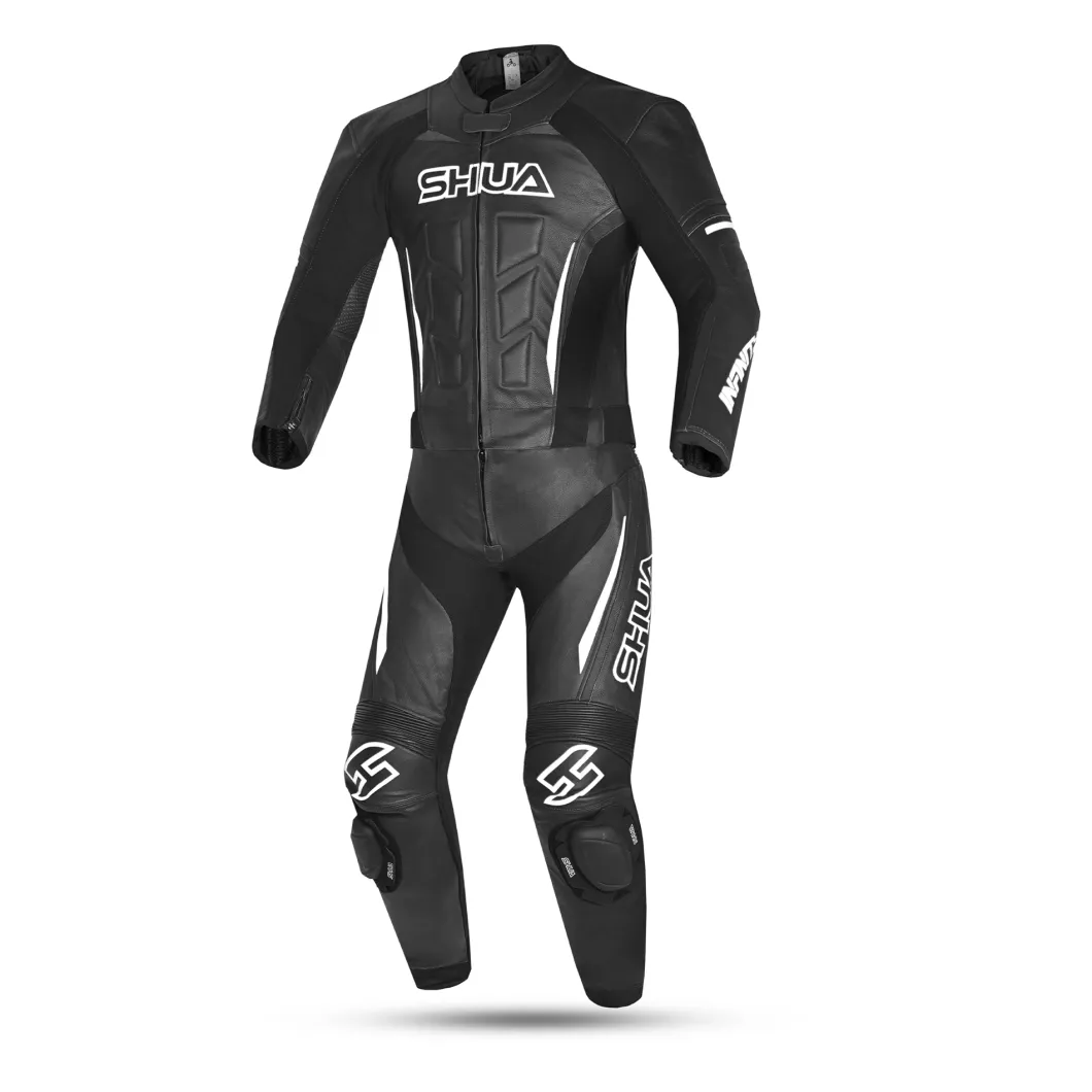 Shua Infinity 2-Piece Motorcycle Suit Black/White