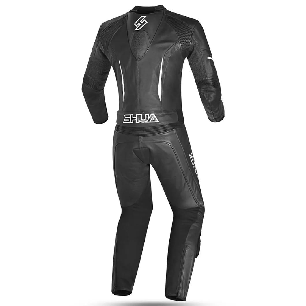 Shua Infinity 2-Piece Motorcycle Suit Black/White