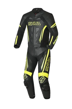 Shua Infinity 2-Piece Motorcycle Suit Black/Yellow