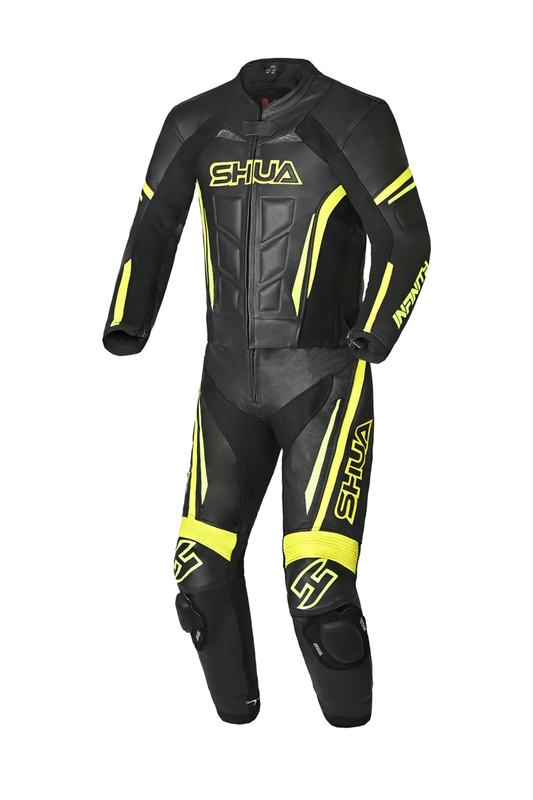 Shua Infinity 2-Piece Motorcycle Suit Black/Yellow