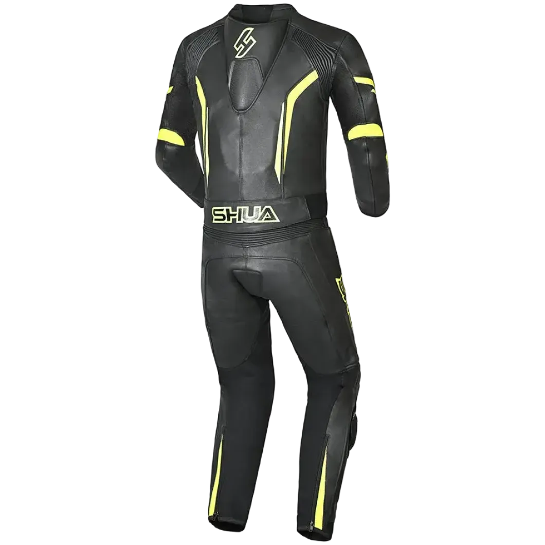 Shua Infinity 2-Piece Motorcycle Suit Black/Yellow