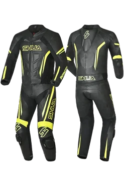 Shua Infinity 2-Piece Motorcycle Suit Black/Yellow