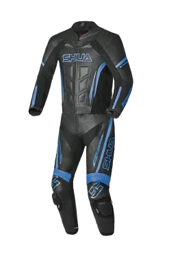 Shua Infinity 2-Piece Motorcycle Suit Black/Blue