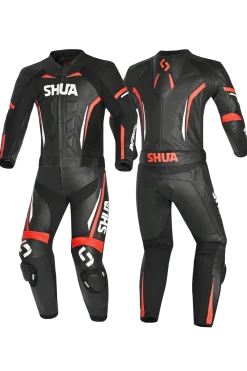 Shua Infinity 2-Piece Motorcycle Suit Black/Red