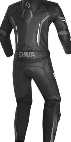 Shua Infinity 2-Piece Motorcycle Suit Black/White/Ducktail