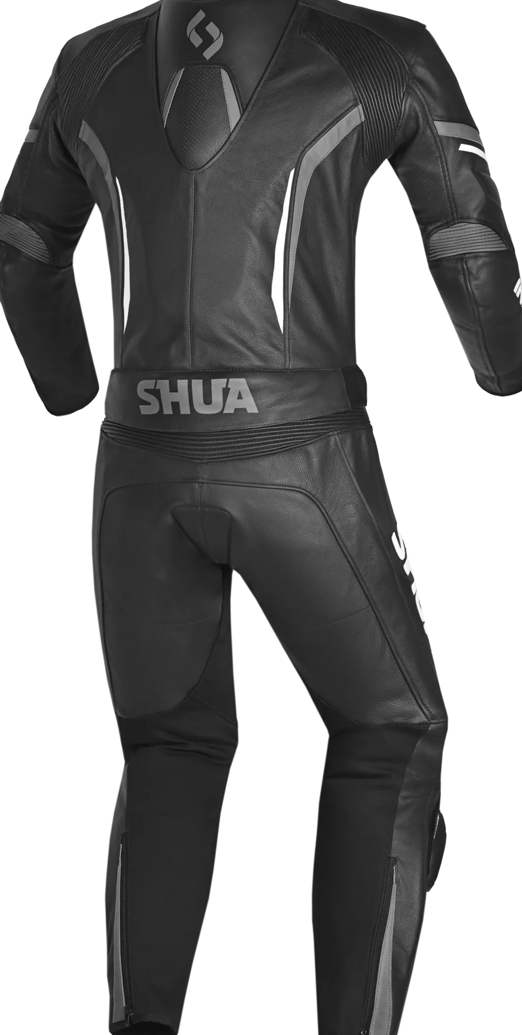 Shua Infinity 2-Piece Motorcycle Suit Black/White/Ducktail