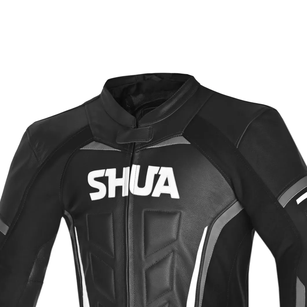 Shua Infinity 2-Piece Motorcycle Suit Black/White/Ducktail