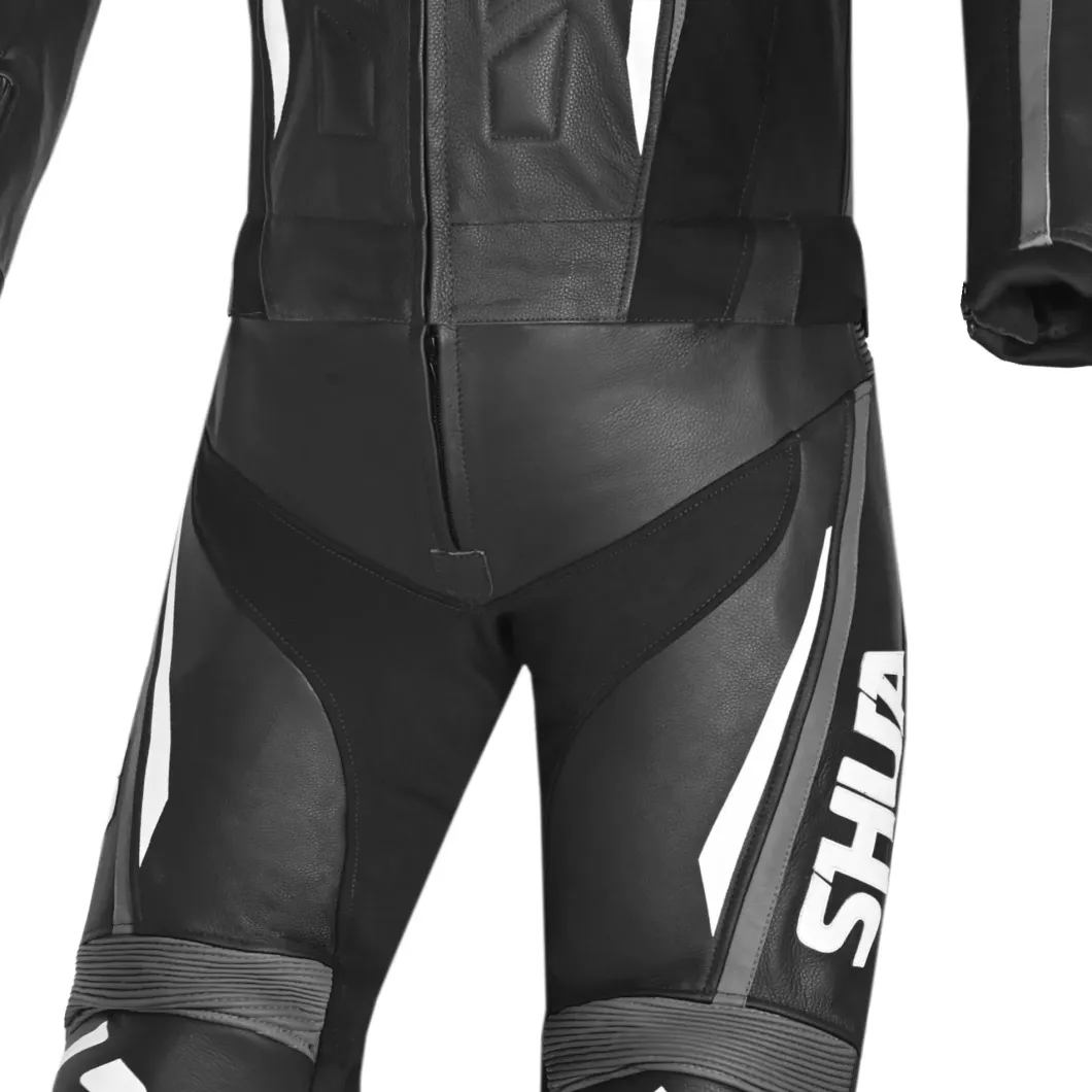 Shua Infinity 2-Piece Motorcycle Suit Black/White/Ducktail