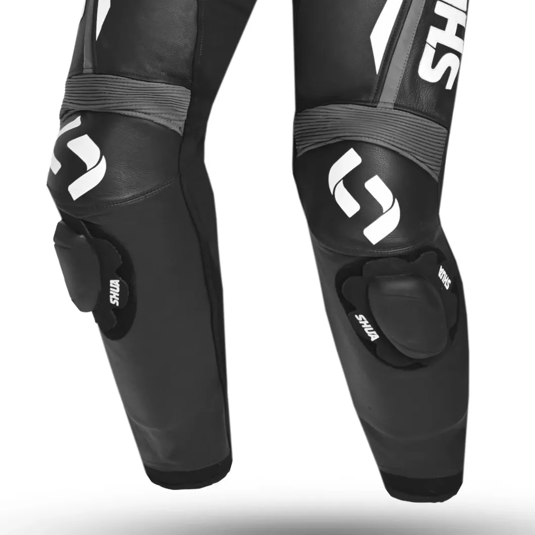 Shua Infinity 2-Piece Motorcycle Suit Black/White/Ducktail