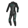 Shua Infinity Women's 2-Piece Motorcycle Suit Black/Terquise