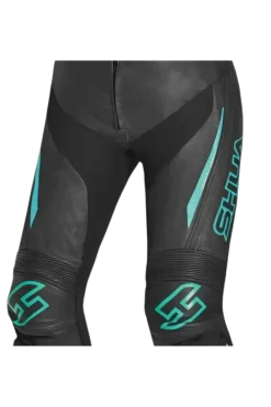 Shua Infinity Women's 2-Piece Motorcycle Suit Black/Terquise