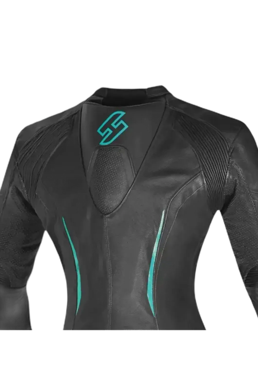 Shua Infinity Women's 2-Piece Motorcycle Suit Black/Terquise