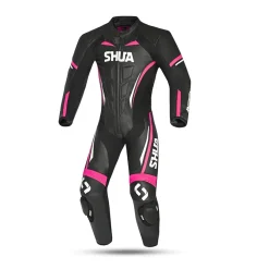 SHUA INFINTY 1 PC TUTA DI MOTO DONNA NERO BIANCO ROSA