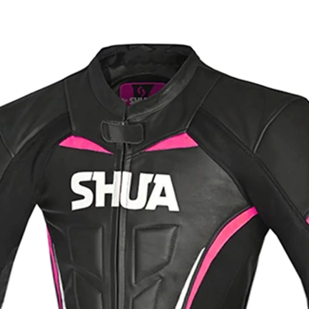 SHUA INFINTY 1 PC TUTA DI MOTO DONNA NERO BIANCO ROSA