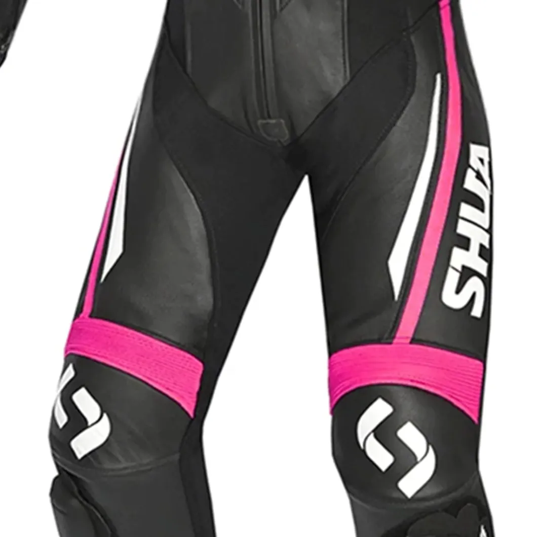 SHUA INFINTY 1 PC TUTA DI MOTO DONNA NERO BIANCO ROSA