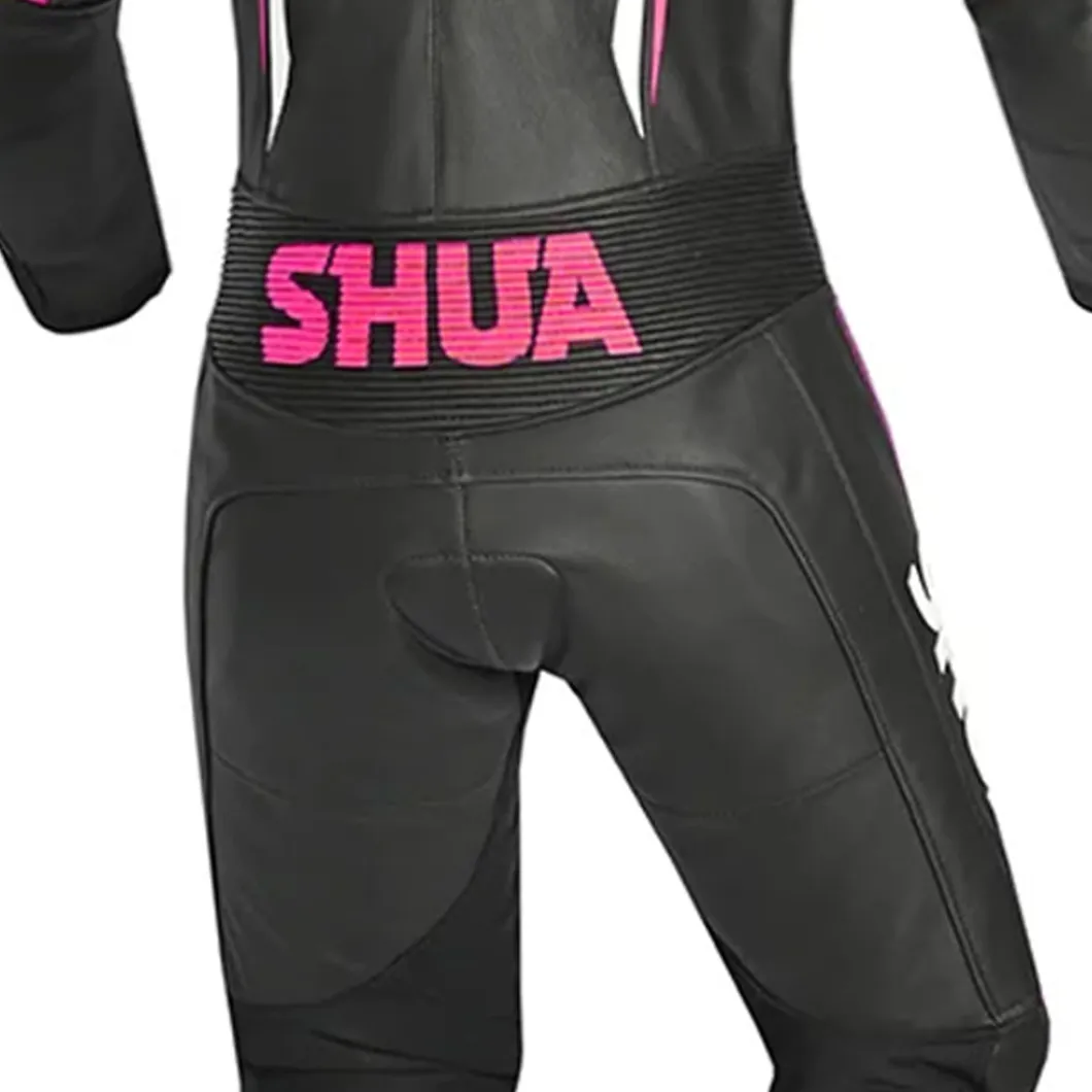SHUA INFINTY 1 PC TUTA DI MOTO DONNA NERO BIANCO ROSA