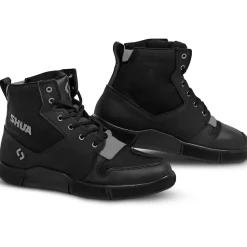 SHUA - Oddin Urban Motorcycle Shoes - Black Grey
