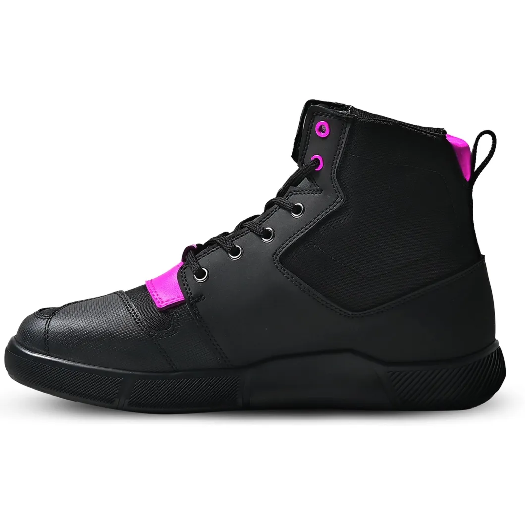 SHUA - Oddin Women's Urban Motorcycle Shoes - Black Pink