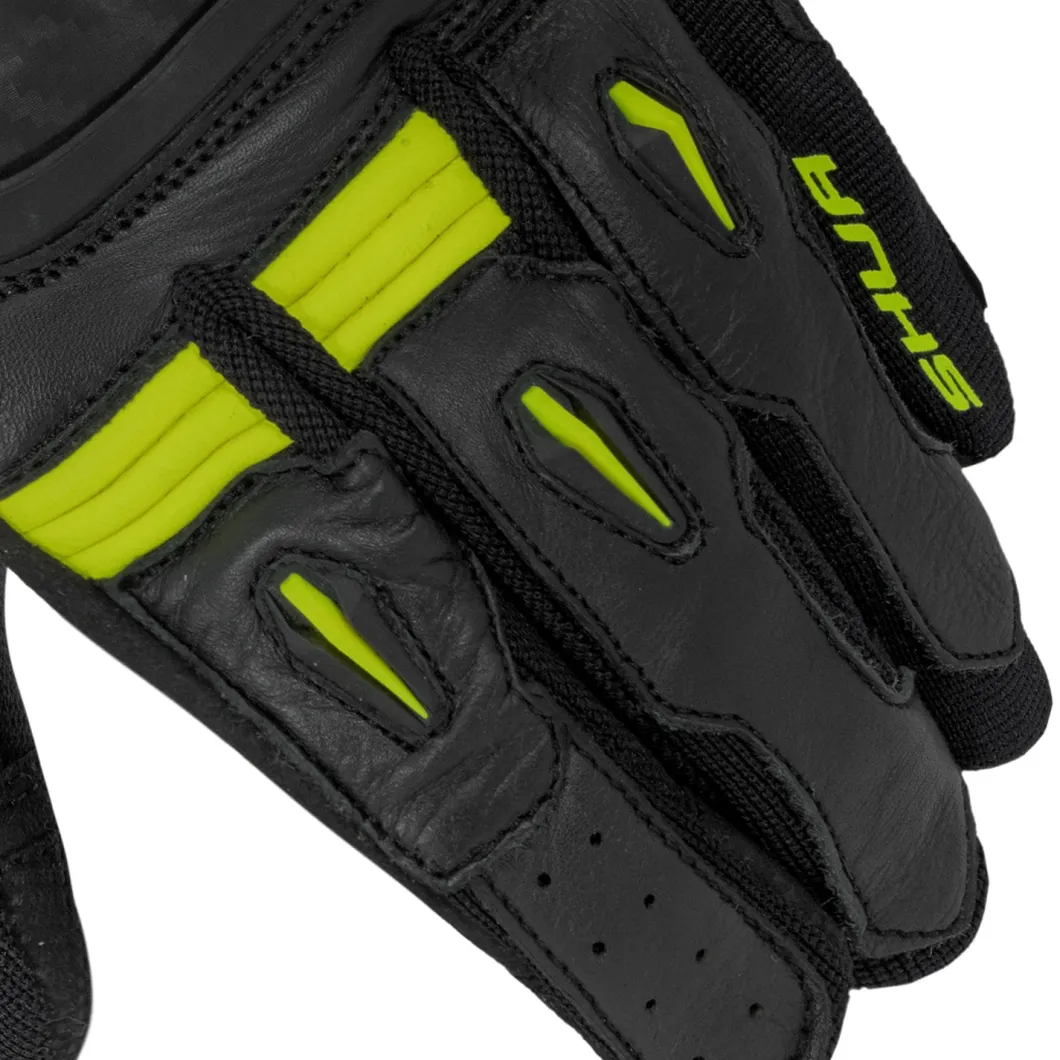 SHUA PROTON GUANTI DI MOTO UOMO NERO GIALLO