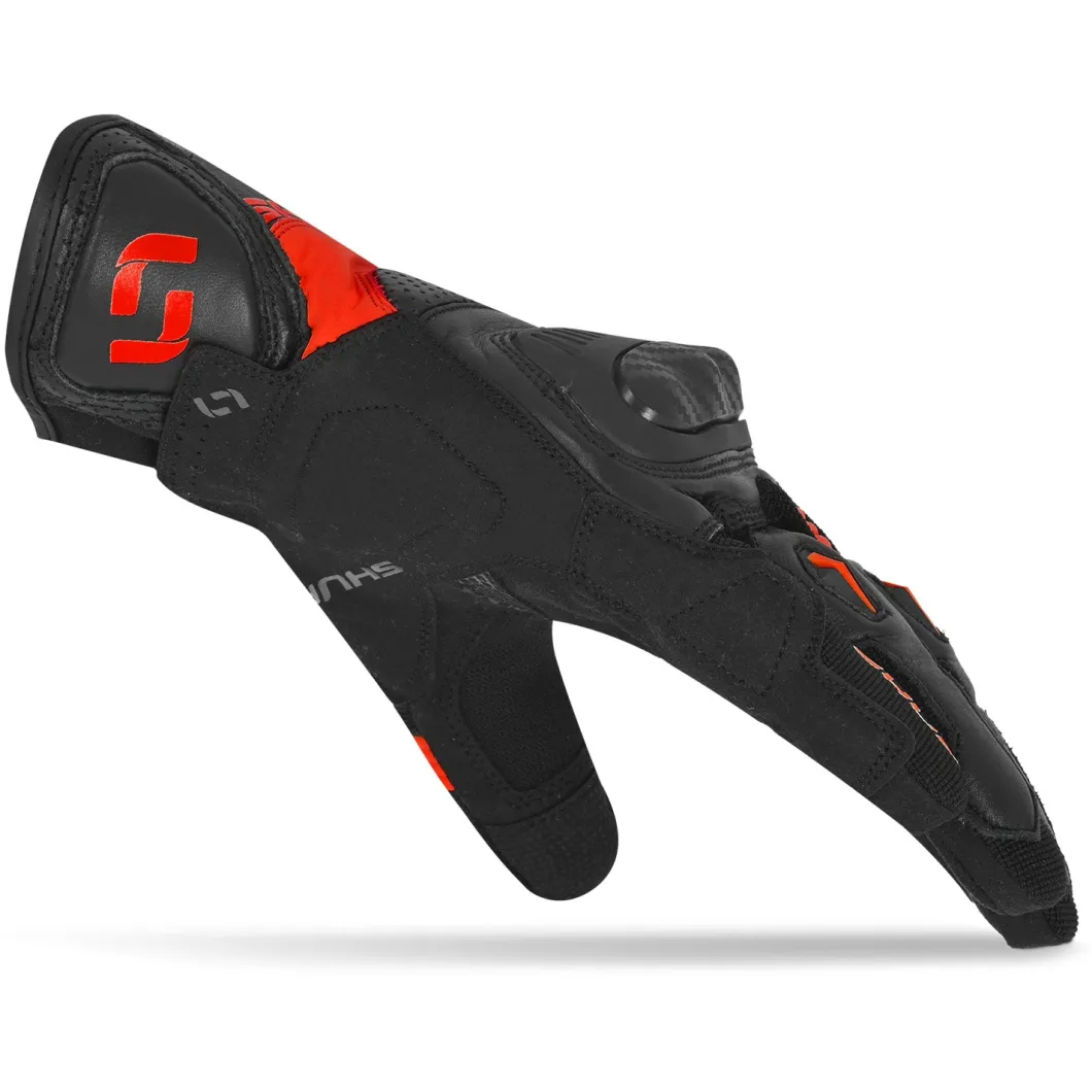 SHUA Proton Motorcycle Gloves Black Red
