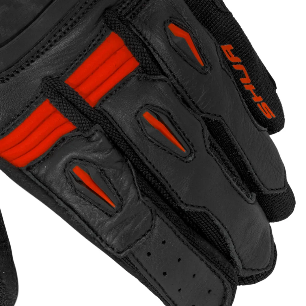 SHUA Proton Motorcycle Gloves Black Red