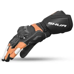 SHUA RANGER PRO GUNATI DI MOTO UOMO NERO BIANCO ARANCIONE