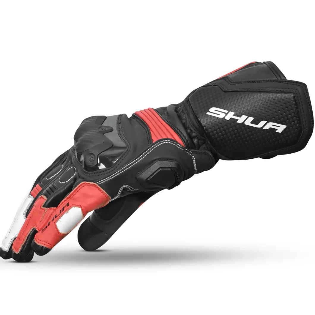SHUA RANGER PRO GUNATI DI MOTO UOMO NERO ROSSO BIANCO