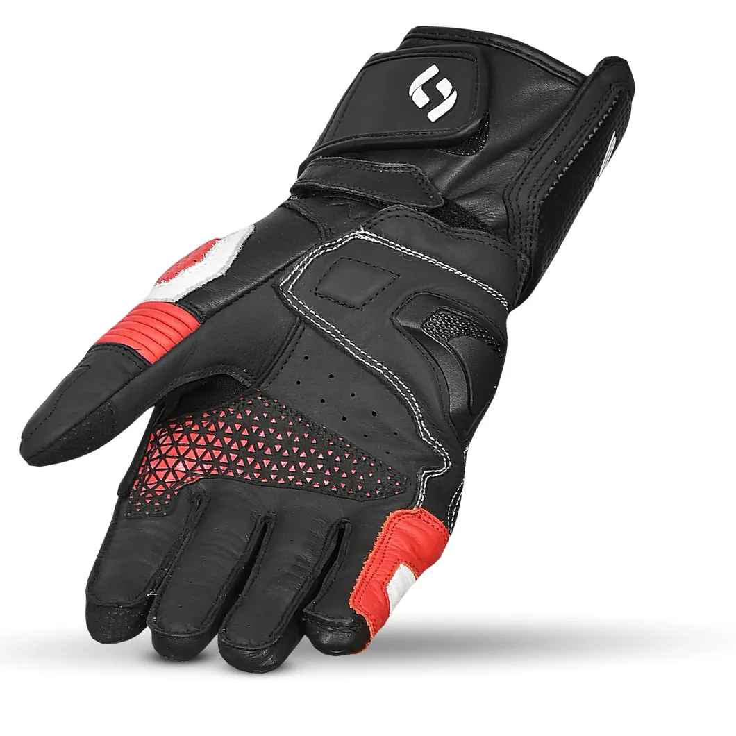 SHUA RANGER PRO GUNATI DI MOTO UOMO NERO ROSSO BIANCO