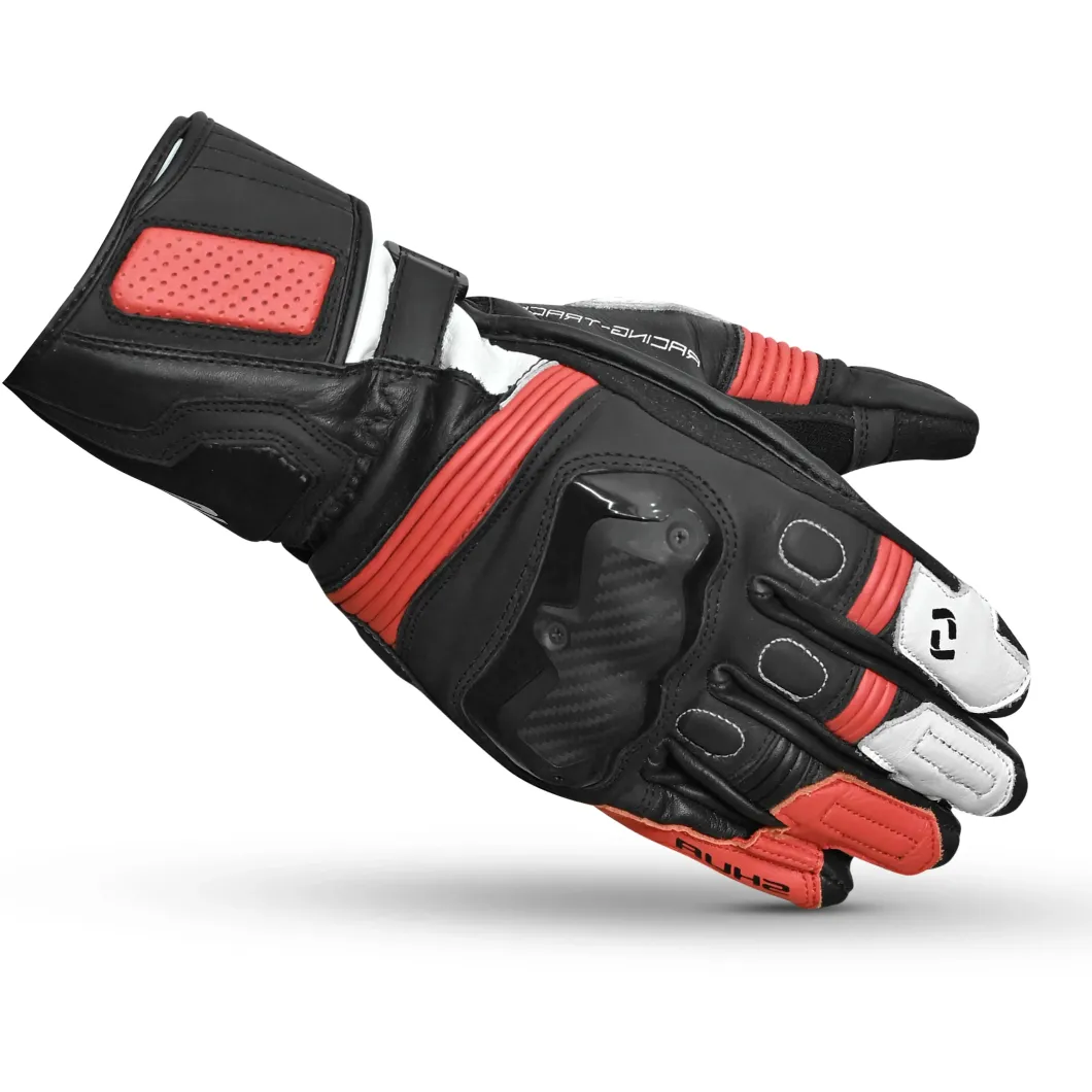 SHUA RANGER PRO GUNATI DI MOTO UOMO NERO ROSSO BIANCO