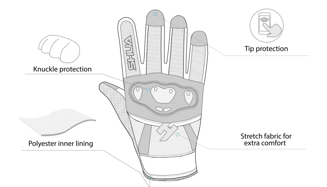 Shua Shot Black/Fluorescent Textile Glove