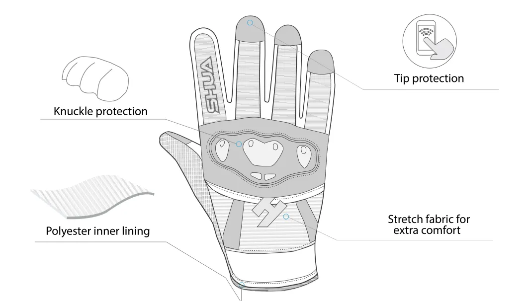 Shua Shot Black Grey Glove