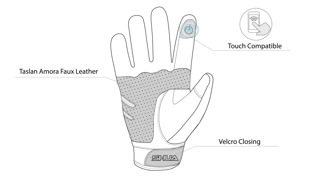 Shua Shot Black/Pink Textile Glove