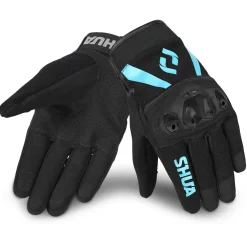 SHUA SHOT GUANTI DI MOTO DONNA TESSILE NERO TURCHESE