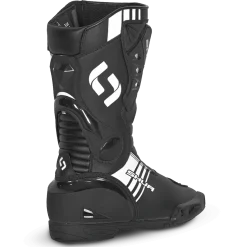 Shua Super Tech Racing Motorcycle Boots Track Black White