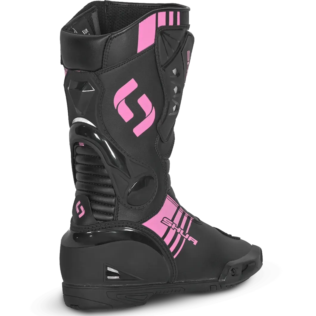 Shua - SuperTech Racing Motorcycle Boots - Black Pink