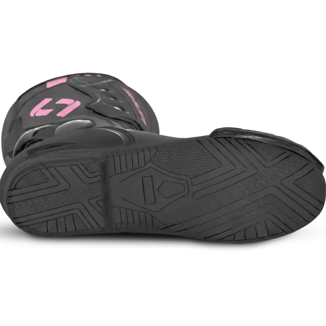 Shua - SuperTech Racing Motorcycle Boots - Black Pink