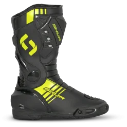 Shua Super Tech Track Racing Motorcycle Boots Black Yellow