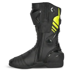 Shua Super Tech Track Racing Motorcycle Boots Black Yellow