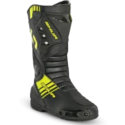 Shua Super Tech Track Racing Motorcycle Boots Black Yellow