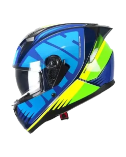 SKA-P 3MHG Speeder Sport Full Face Motorcycle Helmets Blue Yellow