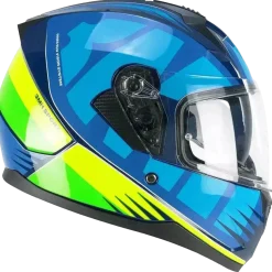 SKA-P 3MHG Speeder Sport Full Face Motorcycle Helmets Blue Yellow