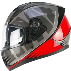SKA-P 3MHG SPEEDER SPORT Full Face Motorcycle Helmets Grey Red