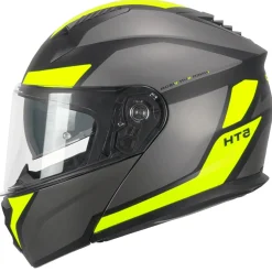 SKA-P 5THG FALCON SPORT Modular Motorcycle Helmets Black Fluorescent Yellow Matte
